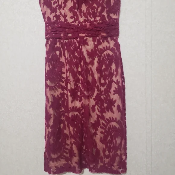 Adrianna Papell Purple Sheath Midi Dress Square Neck..SIZE:2 - Picture 10 of 13